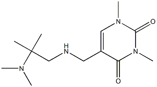 5-({[2-(dimethylamino)-2-methylpropyl]amino}methyl)-1,3-dimethyl-1,2,3,4-tetrahydropyrimidine-2,4-dione Struktur