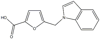 5-(1H-indol-1-ylmethyl)furan-2-carboxylic acid Struktur