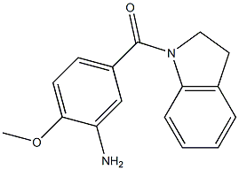 5-(2,3-dihydro-1H-indol-1-ylcarbonyl)-2-methoxyaniline Struktur