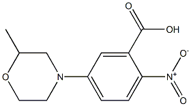 5-(2-methylmorpholin-4-yl)-2-nitrobenzoic acid Struktur