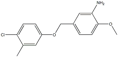 5-(4-chloro-3-methylphenoxymethyl)-2-methoxyaniline Struktur