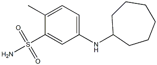 5-(cycloheptylamino)-2-methylbenzene-1-sulfonamide Struktur