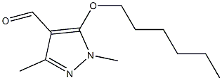 5-(hexyloxy)-1,3-dimethyl-1H-pyrazole-4-carbaldehyde Struktur