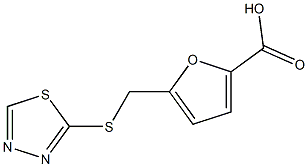 5-[(1,3,4-thiadiazol-2-ylthio)methyl]-2-furoic acid Struktur