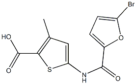 5-[(5-bromo-2-furoyl)amino]-3-methylthiophene-2-carboxylic acid Struktur