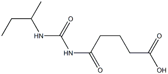 5-[(butan-2-ylcarbamoyl)amino]-5-oxopentanoic acid Struktur