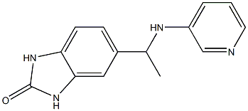 5-[1-(pyridin-3-ylamino)ethyl]-2,3-dihydro-1H-1,3-benzodiazol-2-one Struktur