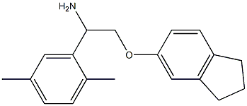 5-[2-amino-2-(2,5-dimethylphenyl)ethoxy]-2,3-dihydro-1H-indene Struktur