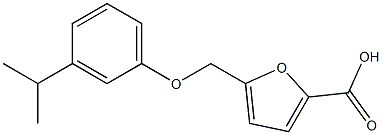 5-[3-(propan-2-yl)phenoxymethyl]furan-2-carboxylic acid Struktur