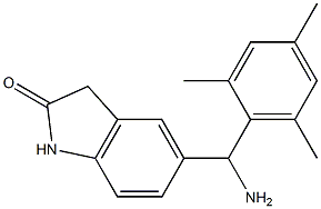 5-[amino(2,4,6-trimethylphenyl)methyl]-2,3-dihydro-1H-indol-2-one Struktur