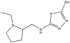 5-{[(1-ethylpyrrolidin-2-yl)methyl]amino}-1,3,4-thiadiazole-2-thiol Struktur