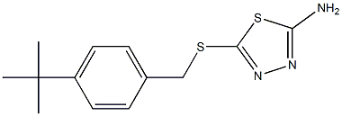 5-{[(4-tert-butylphenyl)methyl]sulfanyl}-1,3,4-thiadiazol-2-amine Struktur