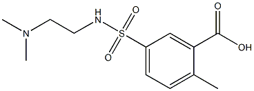 5-{[2-(dimethylamino)ethyl]sulfamoyl}-2-methylbenzoic acid Struktur