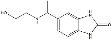 5-{1-[(2-hydroxyethyl)amino]ethyl}-2,3-dihydro-1H-1,3-benzodiazol-2-one Struktur