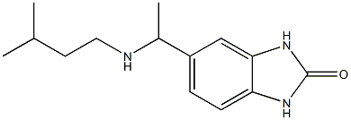 5-{1-[(3-methylbutyl)amino]ethyl}-2,3-dihydro-1H-1,3-benzodiazol-2-one Struktur