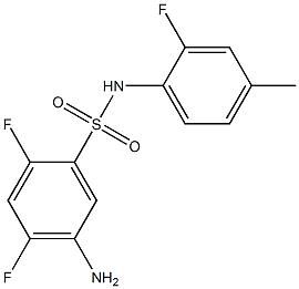 5-amino-2,4-difluoro-N-(2-fluoro-4-methylphenyl)benzene-1-sulfonamide Struktur