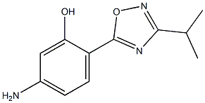 5-amino-2-[3-(propan-2-yl)-1,2,4-oxadiazol-5-yl]phenol Struktur