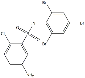 5-amino-2-chloro-N-(2,4,6-tribromophenyl)benzene-1-sulfonamide Struktur