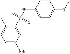 5-amino-2-methyl-N-[4-(methylsulfanyl)phenyl]benzene-1-sulfonamide Struktur