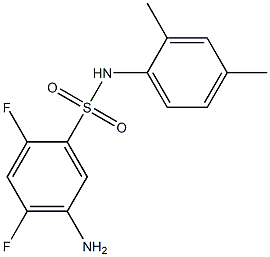 5-amino-N-(2,4-dimethylphenyl)-2,4-difluorobenzene-1-sulfonamide Struktur