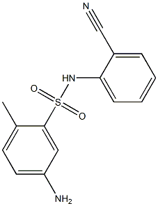 5-amino-N-(2-cyanophenyl)-2-methylbenzene-1-sulfonamide Struktur