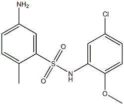 5-amino-N-(5-chloro-2-methoxyphenyl)-2-methylbenzene-1-sulfonamide Struktur