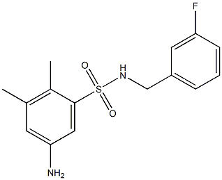 5-amino-N-[(3-fluorophenyl)methyl]-2,3-dimethylbenzene-1-sulfonamide Struktur