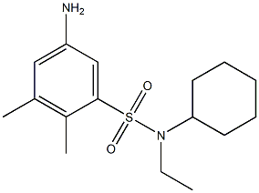 5-amino-N-cyclohexyl-N-ethyl-2,3-dimethylbenzene-1-sulfonamide Struktur