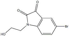 5-bromo-1-(2-hydroxyethyl)-2,3-dihydro-1H-indole-2,3-dione Struktur