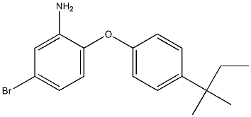 5-bromo-2-[4-(2-methylbutan-2-yl)phenoxy]aniline Struktur