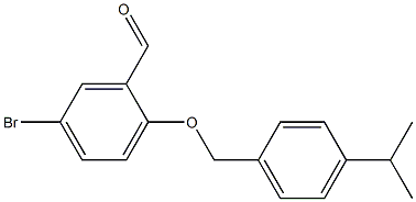 5-bromo-2-{[4-(propan-2-yl)phenyl]methoxy}benzaldehyde Struktur