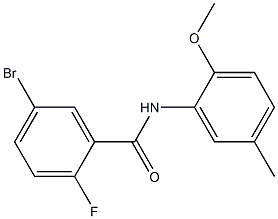 5-bromo-2-fluoro-N-(2-methoxy-5-methylphenyl)benzamide Struktur