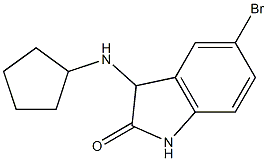 5-bromo-3-(cyclopentylamino)-2,3-dihydro-1H-indol-2-one Struktur