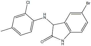 5-bromo-3-[(2-chloro-4-methylphenyl)amino]-2,3-dihydro-1H-indol-2-one Struktur