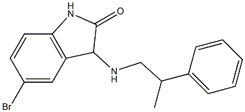 5-bromo-3-[(2-phenylpropyl)amino]-2,3-dihydro-1H-indol-2-one Struktur