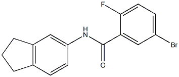 5-bromo-N-(2,3-dihydro-1H-inden-5-yl)-2-fluorobenzamide Struktur