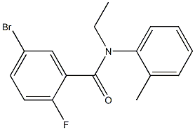 5-bromo-N-ethyl-2-fluoro-N-(2-methylphenyl)benzamide Struktur