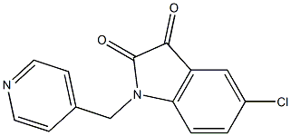 5-chloro-1-(pyridin-4-ylmethyl)-2,3-dihydro-1H-indole-2,3-dione Struktur