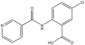 5-chloro-2-[(pyridin-3-ylcarbonyl)amino]benzoic acid Struktur