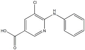 5-chloro-6-(phenylamino)pyridine-3-carboxylic acid Struktur