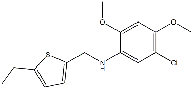 5-chloro-N-[(5-ethylthiophen-2-yl)methyl]-2,4-dimethoxyaniline Struktur