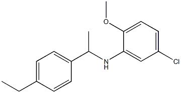 5-chloro-N-[1-(4-ethylphenyl)ethyl]-2-methoxyaniline Struktur