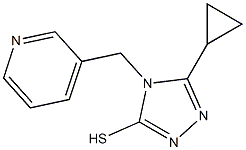 5-cyclopropyl-4-(pyridin-3-ylmethyl)-4H-1,2,4-triazole-3-thiol Struktur