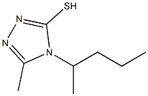 5-methyl-4-(pentan-2-yl)-4H-1,2,4-triazole-3-thiol Struktur