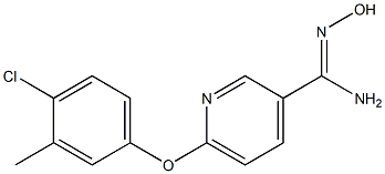 6-(4-chloro-3-methylphenoxy)-N'-hydroxypyridine-3-carboximidamide Struktur