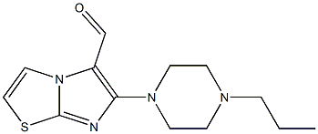 6-(4-propylpiperazin-1-yl)imidazo[2,1-b][1,3]thiazole-5-carbaldehyde Struktur