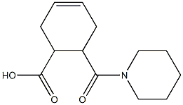 6-(piperidin-1-ylcarbonyl)cyclohex-3-ene-1-carboxylic acid Struktur