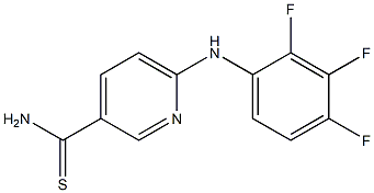 6-[(2,3,4-trifluorophenyl)amino]pyridine-3-carbothioamide Struktur