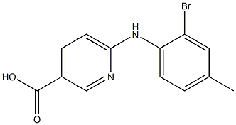 6-[(2-bromo-4-methylphenyl)amino]pyridine-3-carboxylic acid Struktur