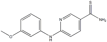 6-[(3-methoxyphenyl)amino]pyridine-3-carbothioamide Struktur